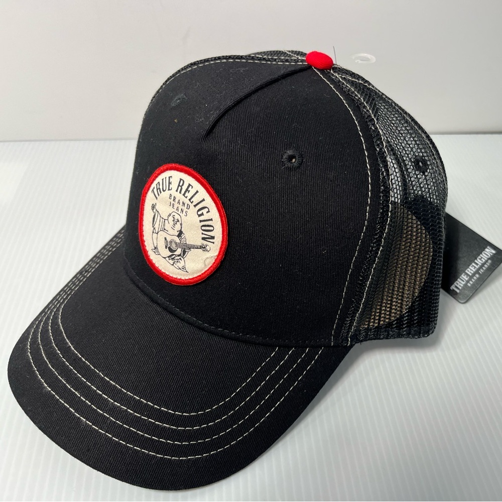 True Religion Trucker Embellished w/embroidered patch hat